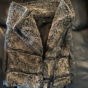 FATE coat/vest Faux Fur and Leather size medium